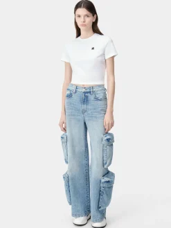 WOMEN'S MA EMBROIDERED BABY TEE