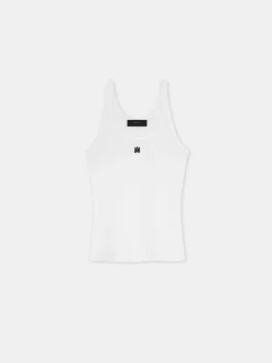 WOMEN'S MA EMBROIDERED RIBBED TANK