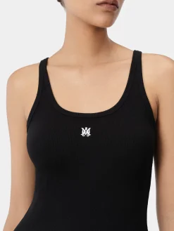 WOMEN'S MA EMBROIDERED RIBBED TANK