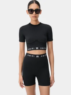 WOMEN'S MA RIBBED SEAMLESS S/S TOP
