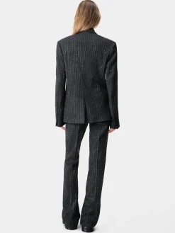 WOMEN'S SEQUIN PINSTRIPE KICK FLARE