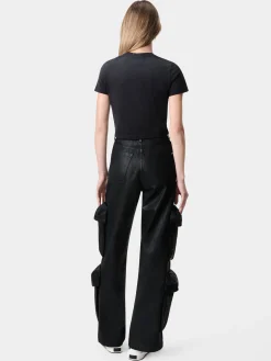 WOMEN'S WAXED BAGGY CARGO JEAN