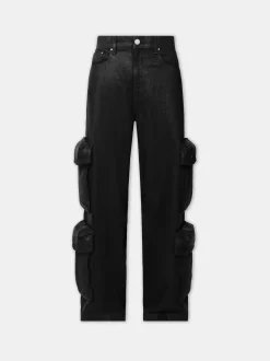WOMEN'S WAXED BAGGY CARGO JEAN